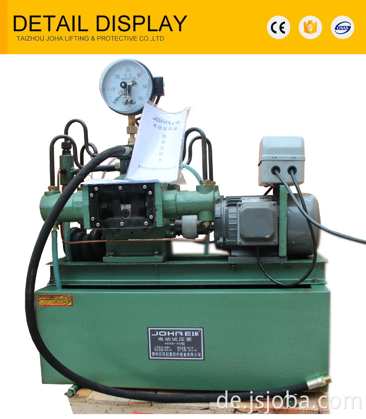 Rohr Hochdruck Elektrische Hydrauliktestpumpe